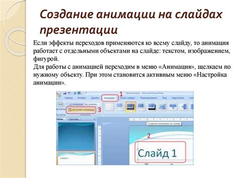 Добавление анимации и звуковых эффектов