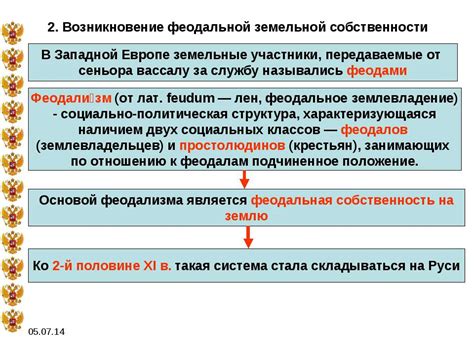 Манфестация условной собственности в феодальной системе