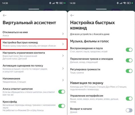 Настройка команд для Алисы