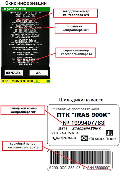 Необходимые маркировки и серийные номера