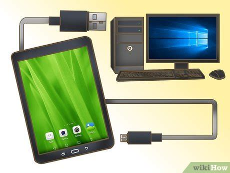 Подсоедините USB-кабель к компьютеру