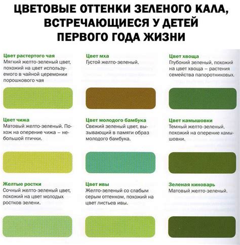 Причины зеленого цвета