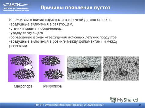 Причины образования пустот