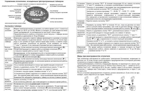 Рекомендации по использованию вебасто