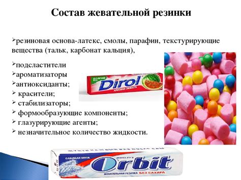 Состав жевательной резинки и его взаимодействие со слюной