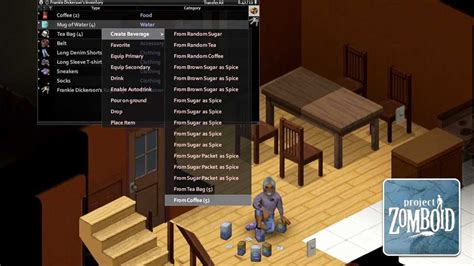 Специальные функции окон в игре Project Zomboid