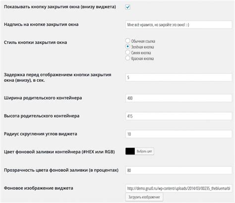 Шаг 3: Настройка внешнего вида popup окна