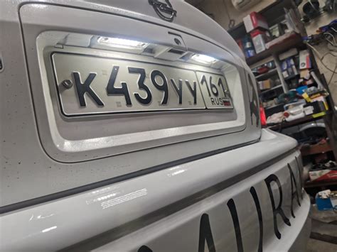Возможные места размещения каркаса номерного знака на автомобиле Opel Frontеra