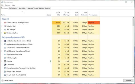 Возможные последствия отключения службы Radeon settings host service