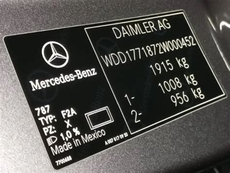 Местоположение VIN-номера у автомобиля Mercedes-Benz Vito 638