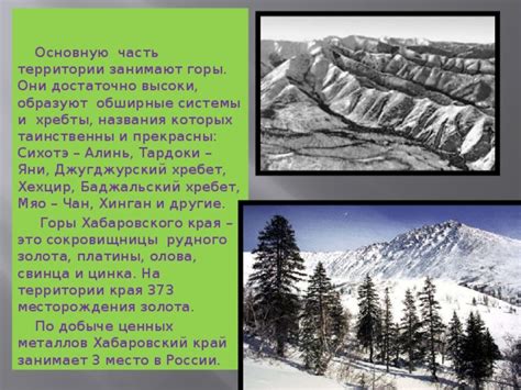 Месторождения олова на территории Хабаровского края