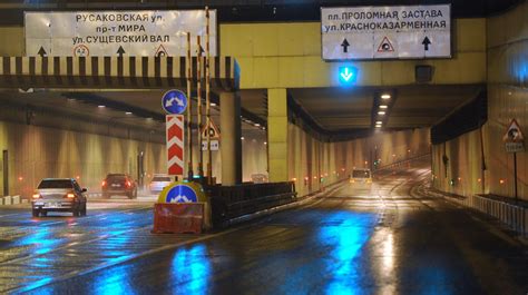 Ограничения и правила движения в транспортной артерии Лефортовский тоннель
