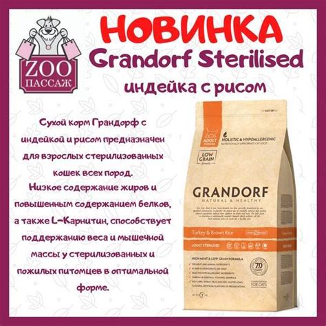 Отзывы владельцев о кормах Grandorf и Grandin