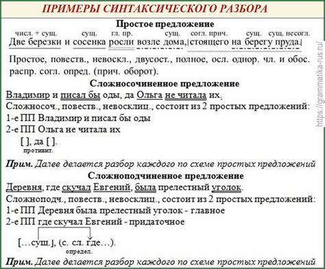 Пояснение правила с примером простого предложения