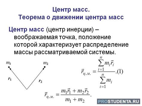 Расчеты и алгоритмы для определения положения центра масс на природных участках