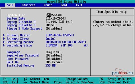 Уникальный раздел: Подробное описание интерфейса BIOS 
