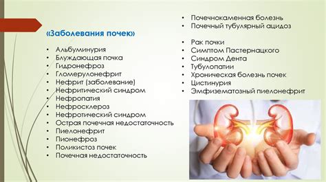 Возможные заболевания, влияющие на состав мочи