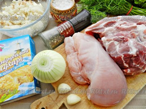Основные ингредиенты для тушенки в аэрогриле