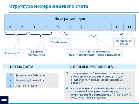 Использование номера лицевого счета