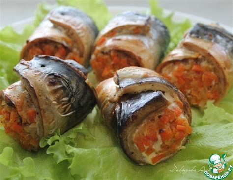 Киш с головой свежемороженой скумбрии и овощами