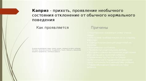 Отклонение от обычного поведения