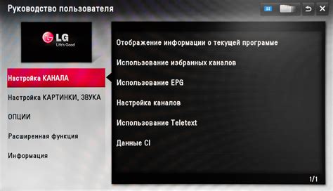 Включение и настройка функции Избранное на телевизоре LG