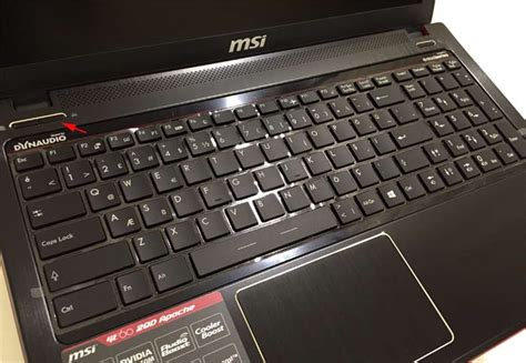 Включение подсветки клавиатуры MSI GF75