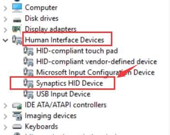 Действия по удалению драйвера Synaptics Pointing Device