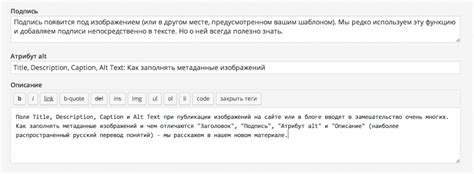 Заполнение метаданных фита