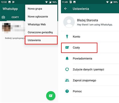 Изменение настроек в WhatsApp для поверхностного использования