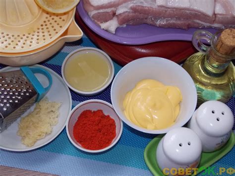 Маринад из лимона и чеснока