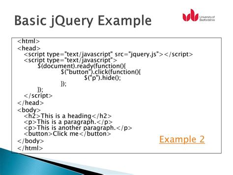 Написание кода с использованием jQuery