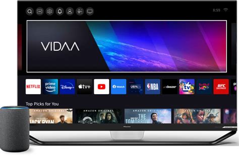 Открытие приложения "Vidaa Store" на телевизоре: