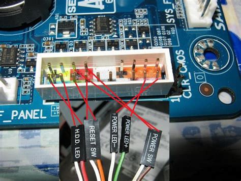 Подключение спикера к внутреннему разъему на материнской плате MSI N1996