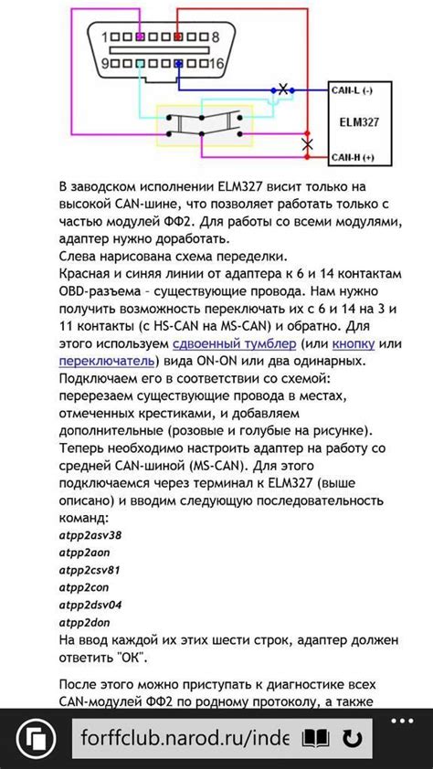 Подключение ELM327