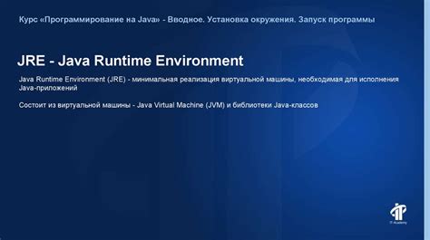 Проверка установки окружения Java JRE