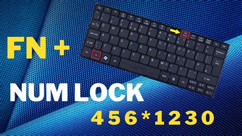 Проверьте комбинацию клавиш Fn + NumLock