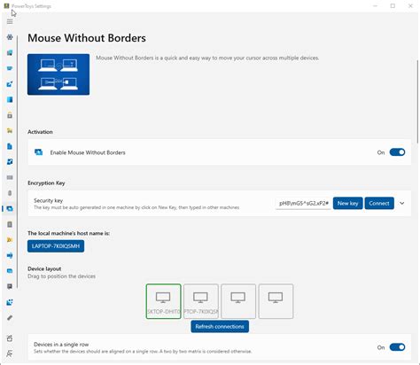 Расширенные возможности и настройки Mouse Without Borders