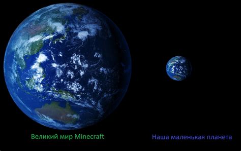 Реалистичные размеры мира