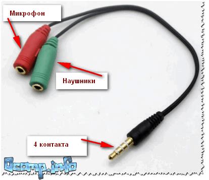 Соединение наушников и микрофона