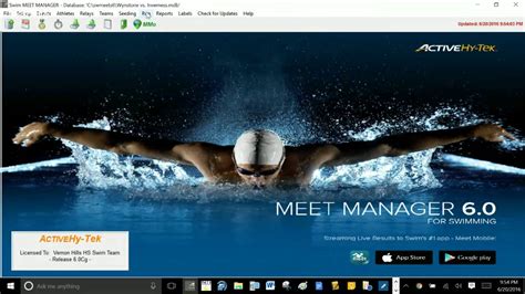 Создание соревнований в Meet Manager