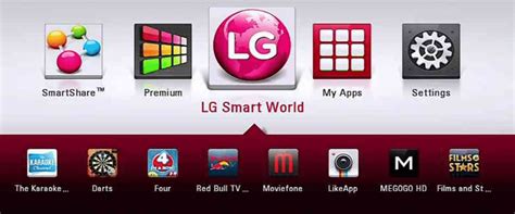 Установка приложения с помощью LG Content Store