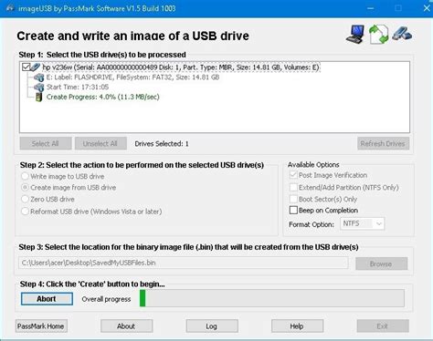 Установка USB Image Tool