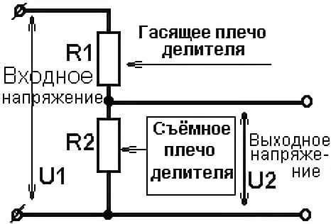 Участие резистора в делителе напряжения