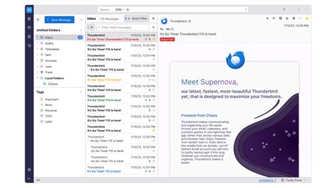 Шаг 1: Открыть настройки Thunderbird