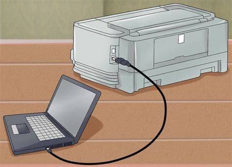 Шаг 3: Подключение принтера к ноутбуку через USB