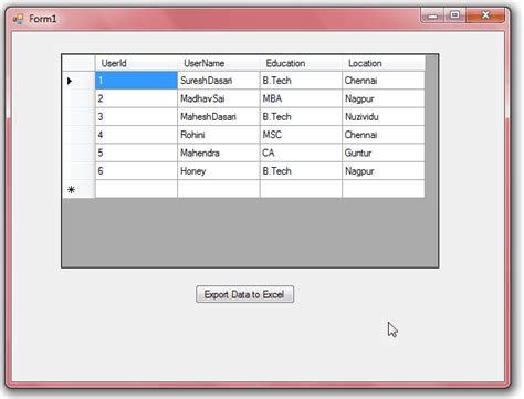 DataGridView в C#