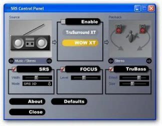 SRS Premium Sound Control Panel: что это и как использовать